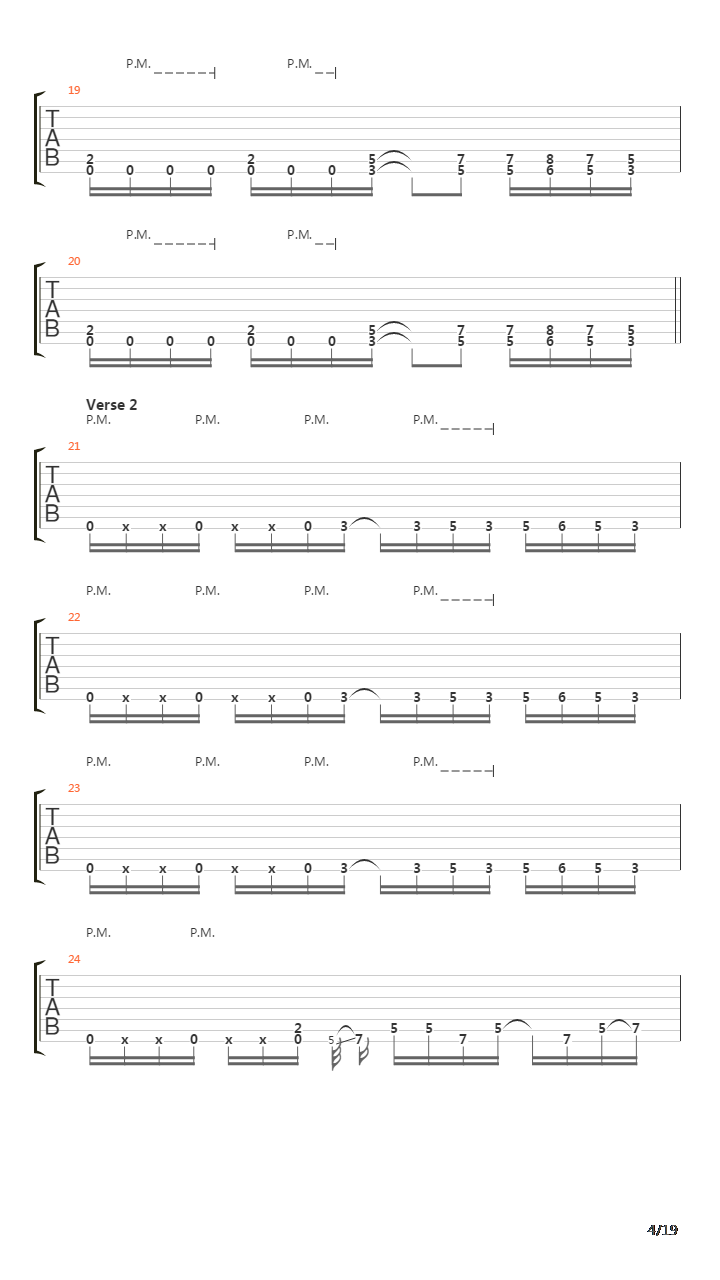 Lie吉他谱