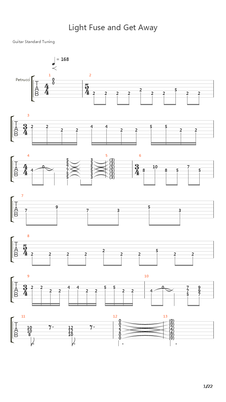 Light Fuse And Get Away吉他谱