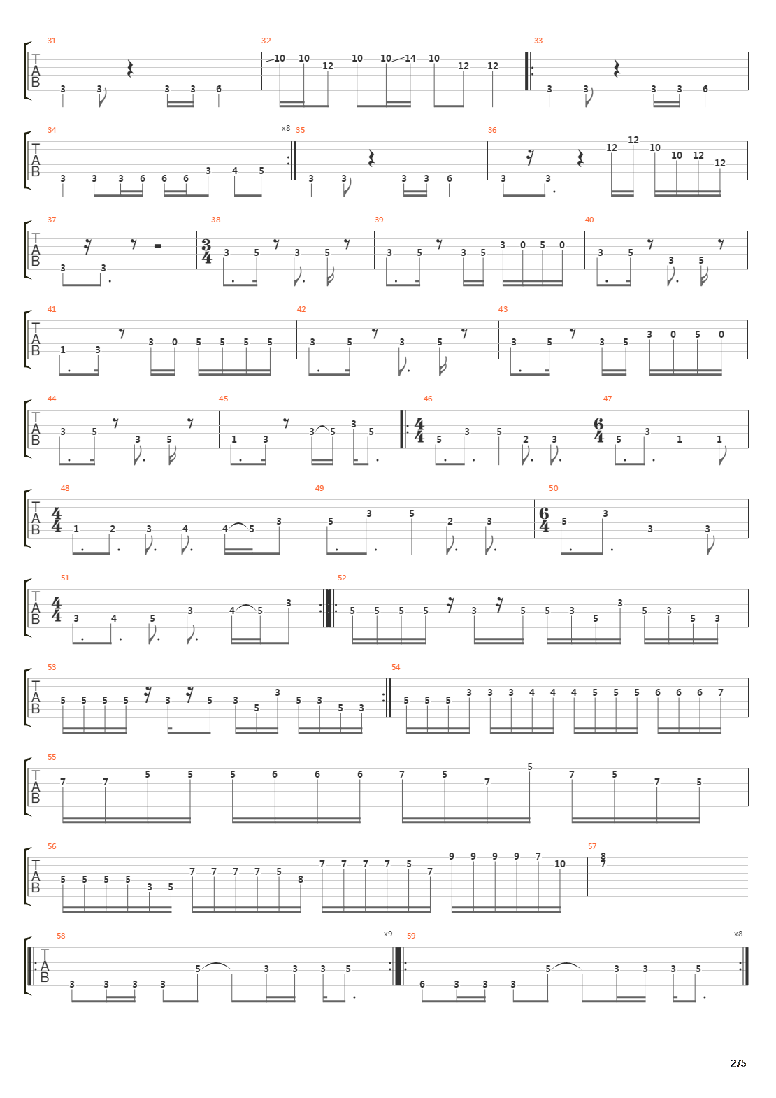 Lines In The Sand吉他谱