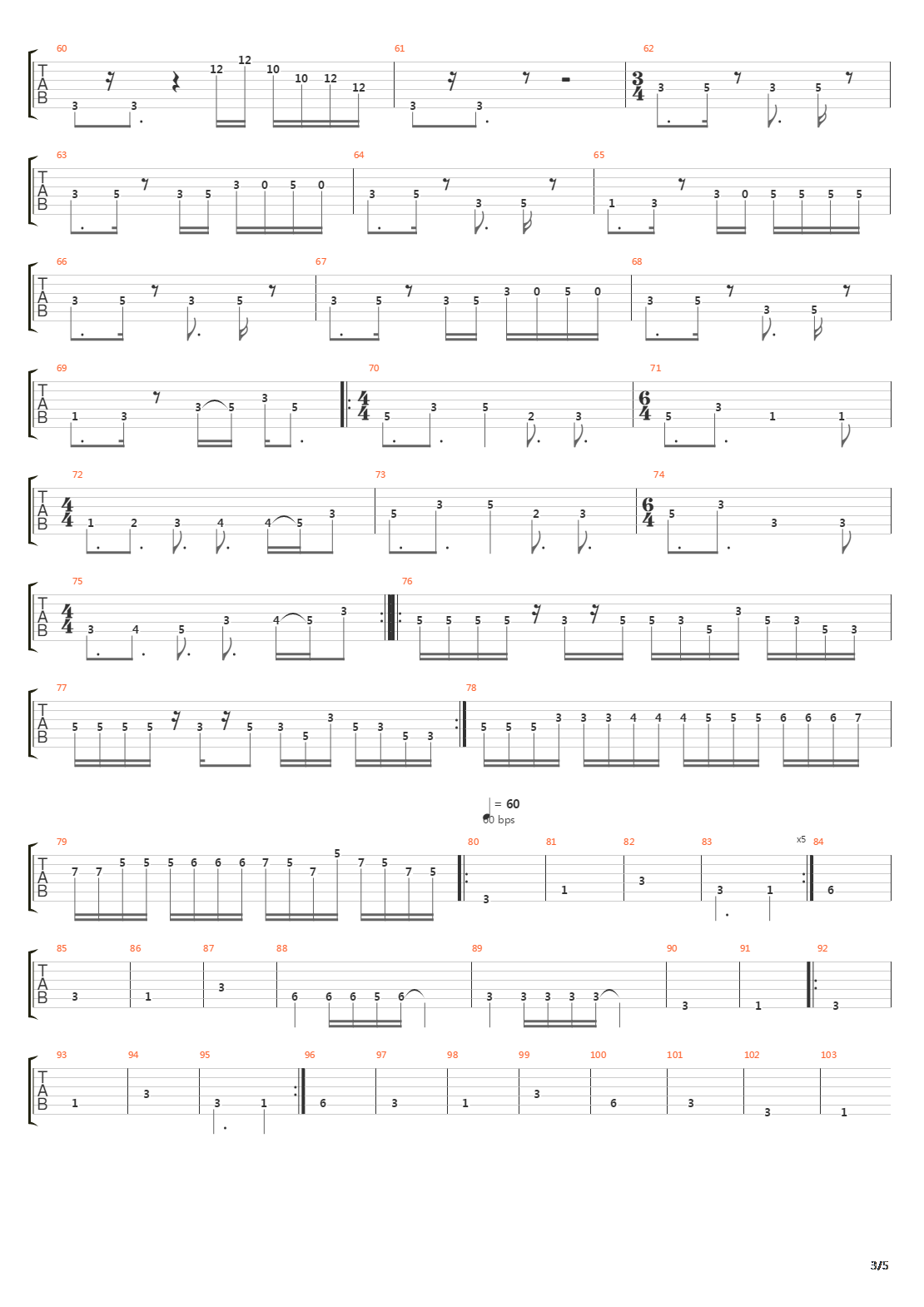 Lines In The Sand吉他谱