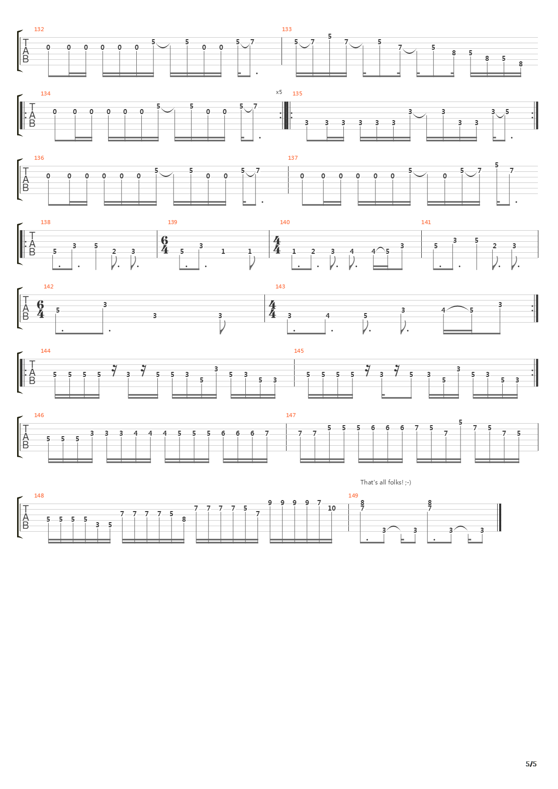 Lines In The Sand吉他谱