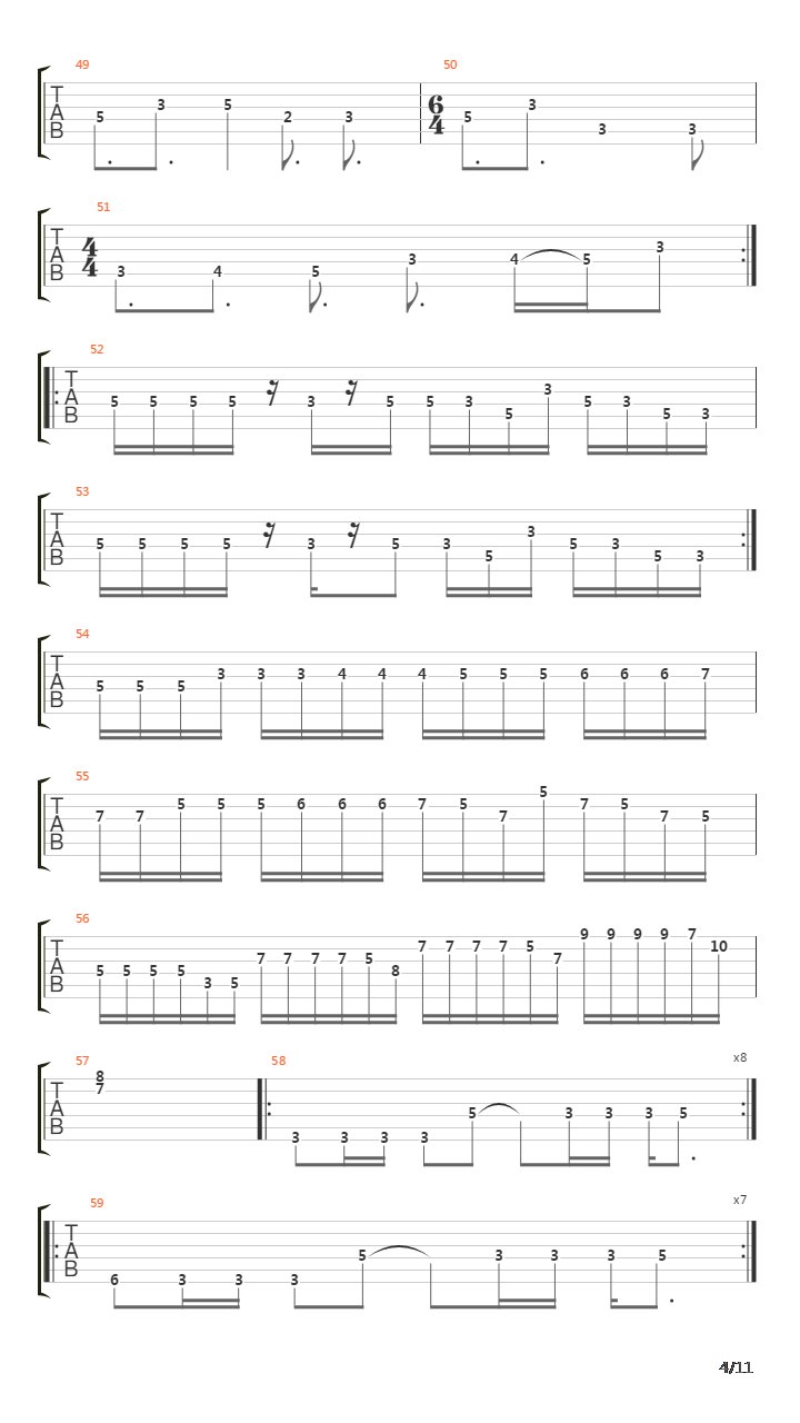 Lines In The Sand吉他谱