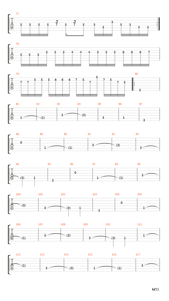 Lines In The Sand吉他谱