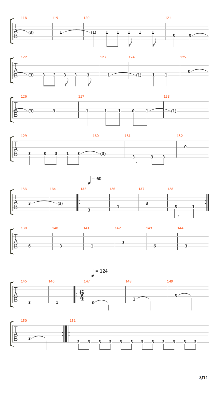 Lines In The Sand吉他谱