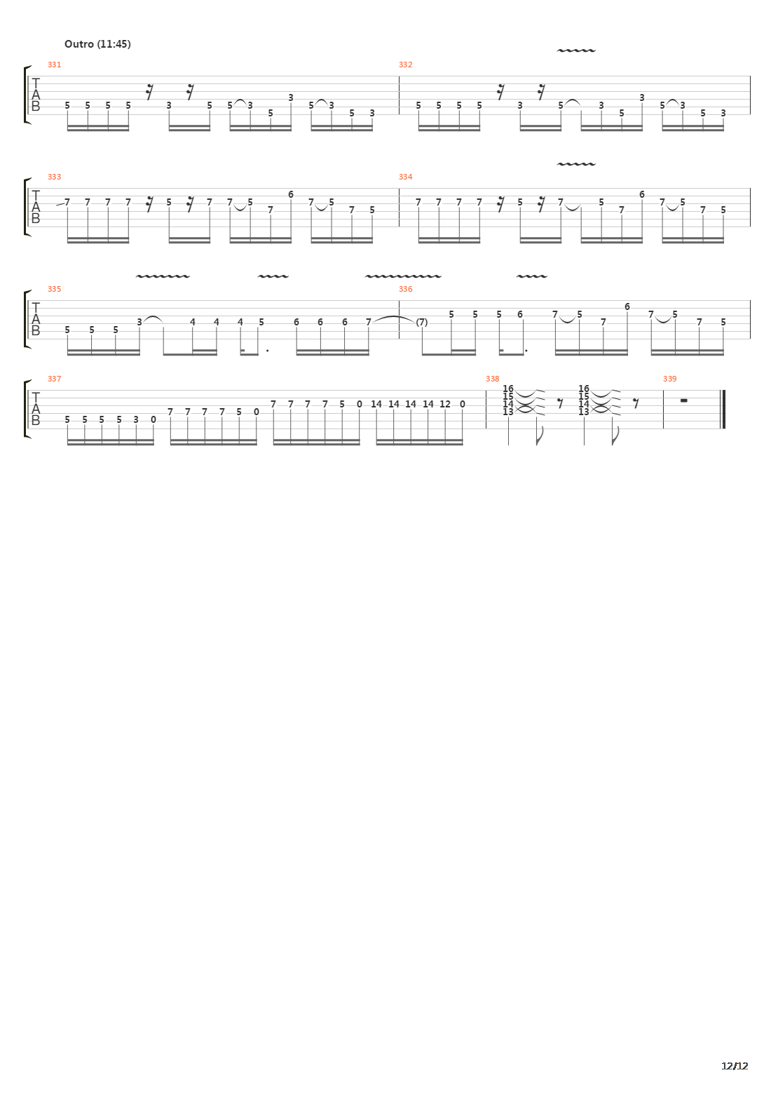 Lines In The Sand吉他谱