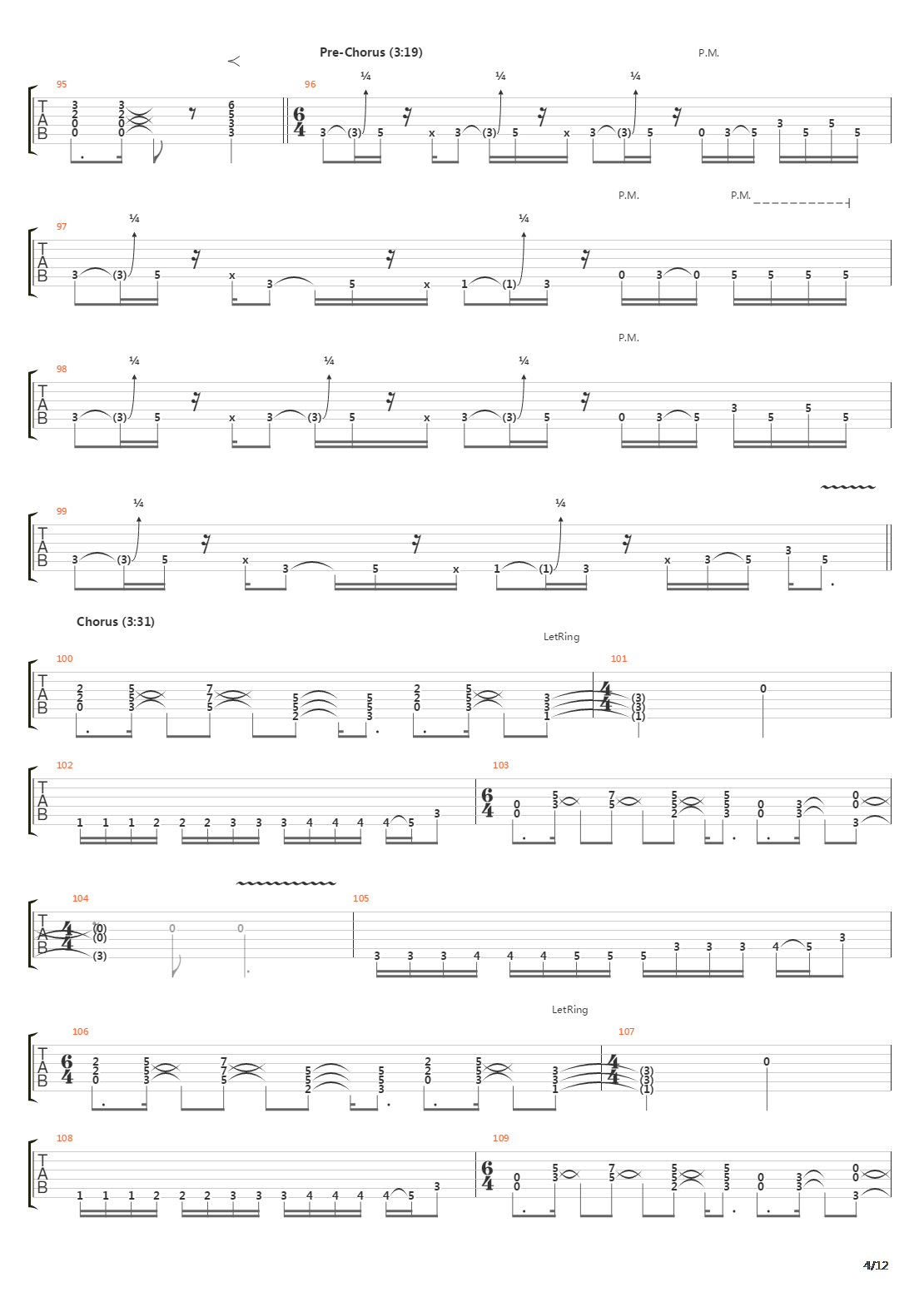 Lines In The Sand吉他谱