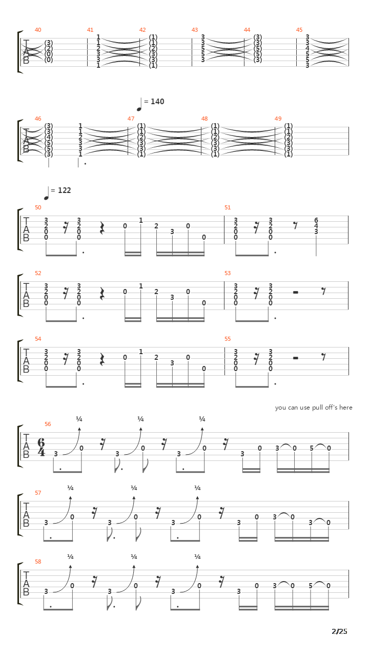 Lines In The Sand吉他谱