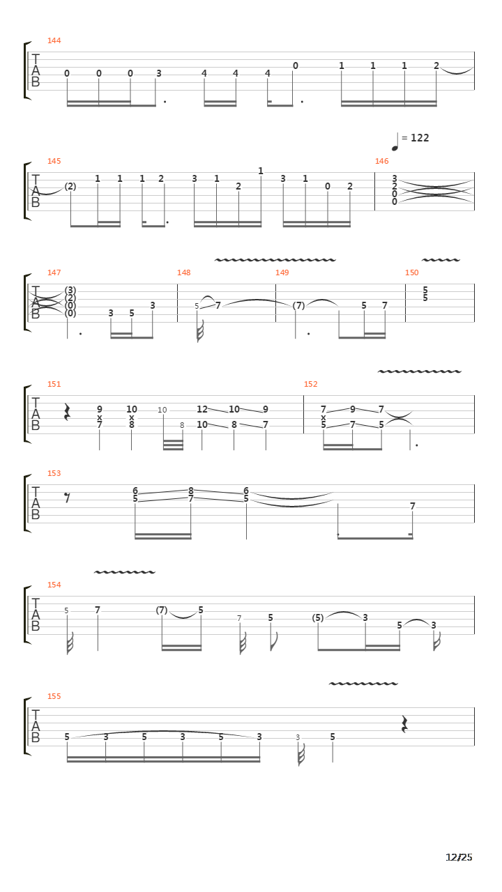 Lines In The Sand吉他谱