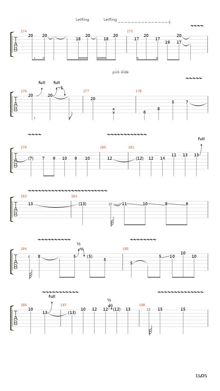 Lines In The Sand吉他谱