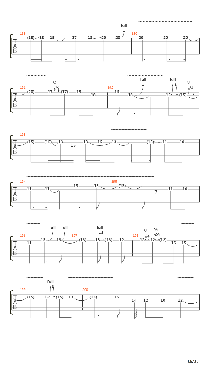 Lines In The Sand吉他谱