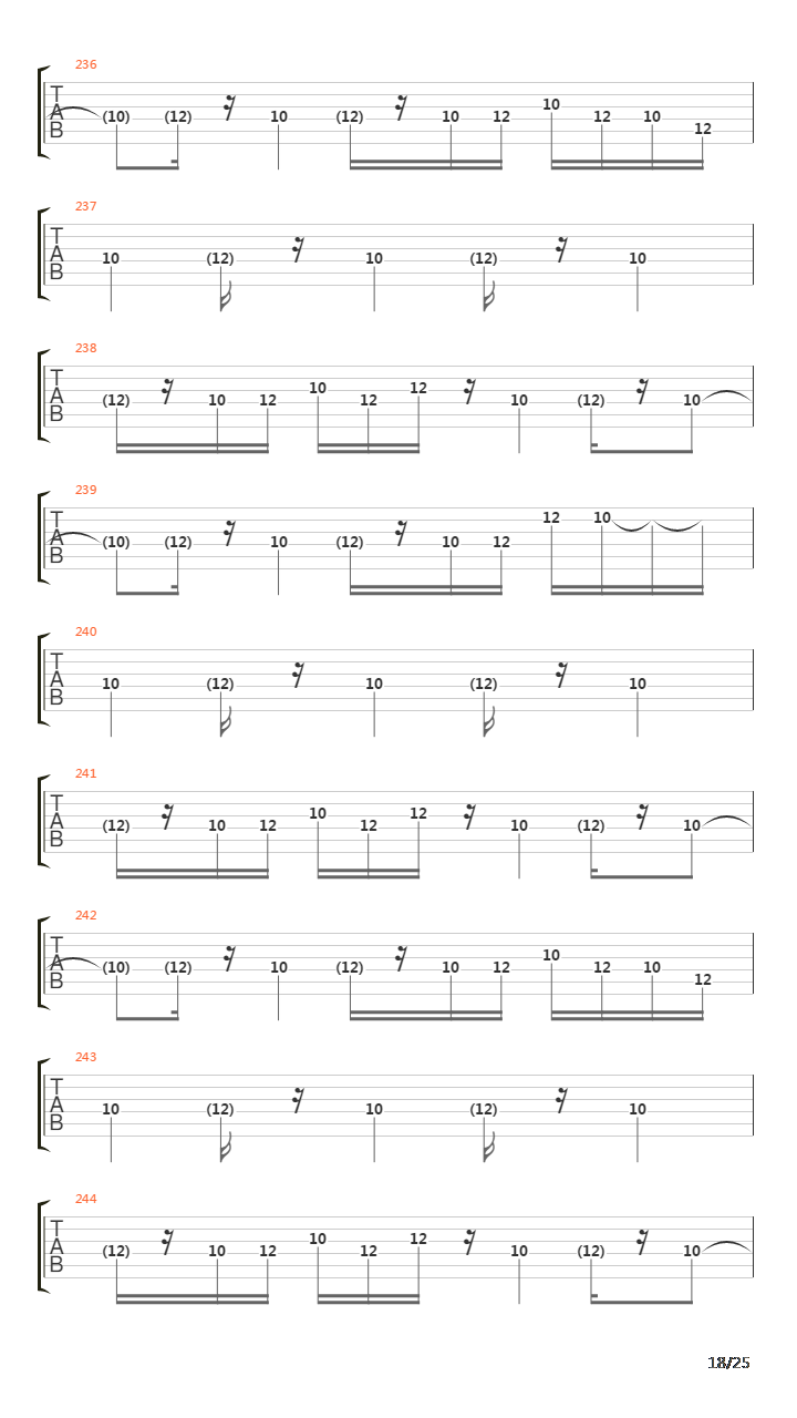 Lines In The Sand吉他谱