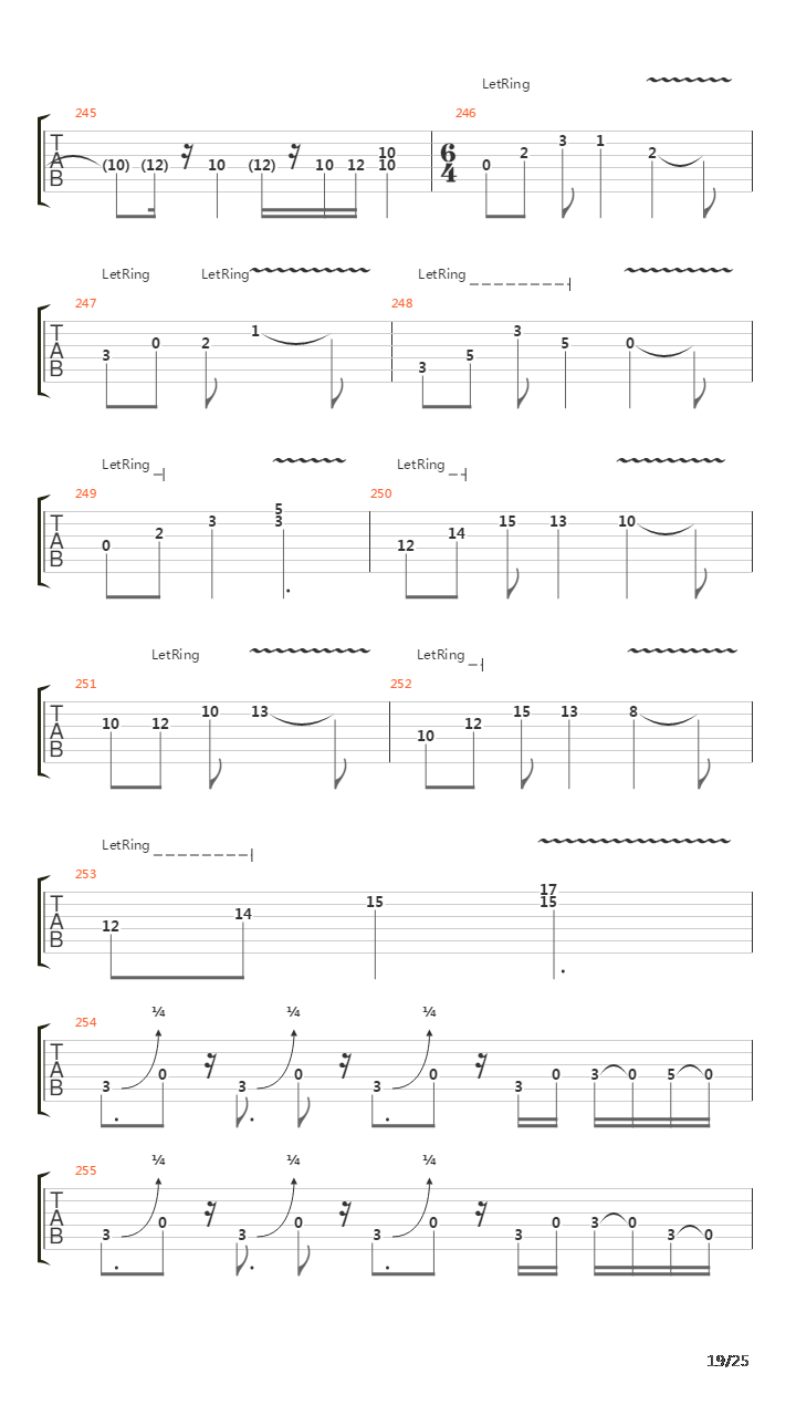 Lines In The Sand吉他谱