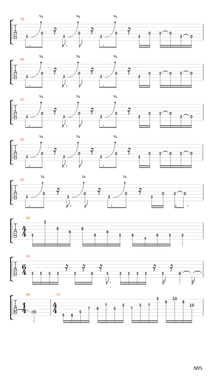 Lines In The Sand吉他谱