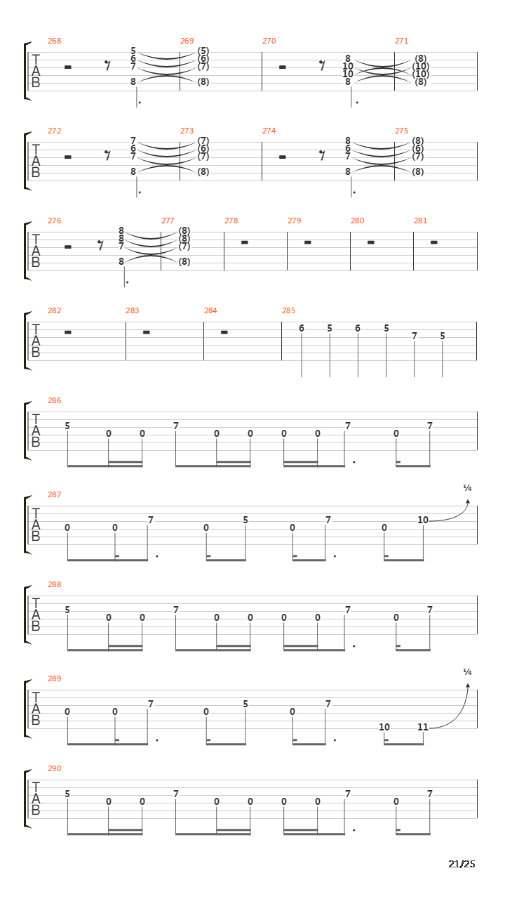 Lines In The Sand吉他谱