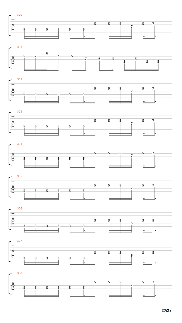 Lines In The Sand吉他谱