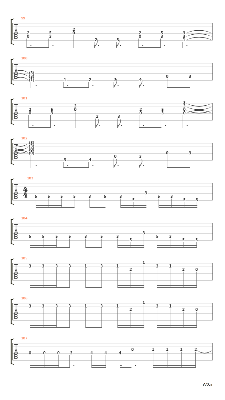 Lines In The Sand吉他谱