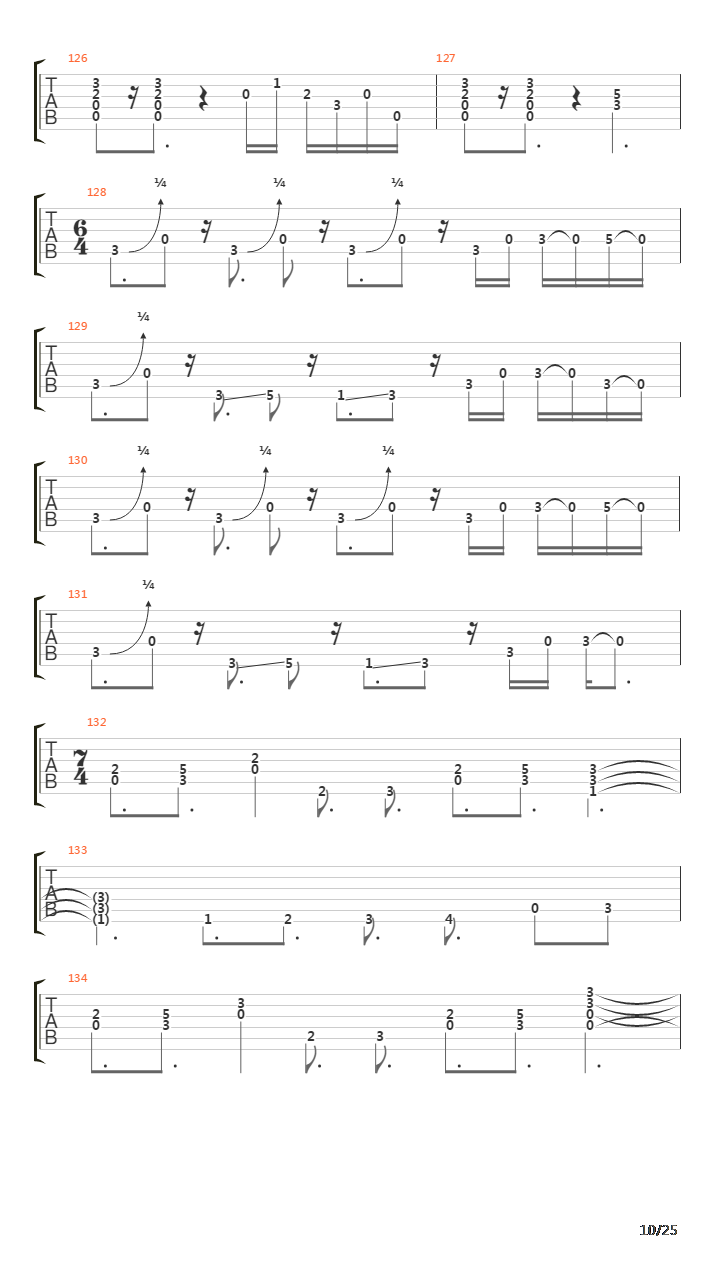 Lines In The Sand吉他谱