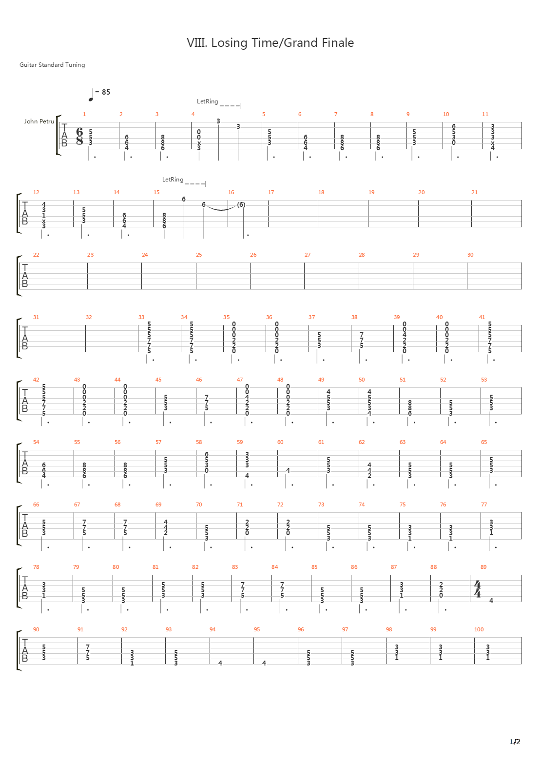 Losing Time Grand Finale吉他谱
