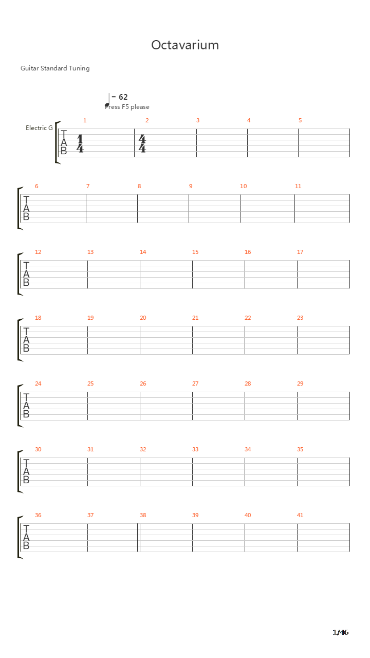 Octavarium吉他谱