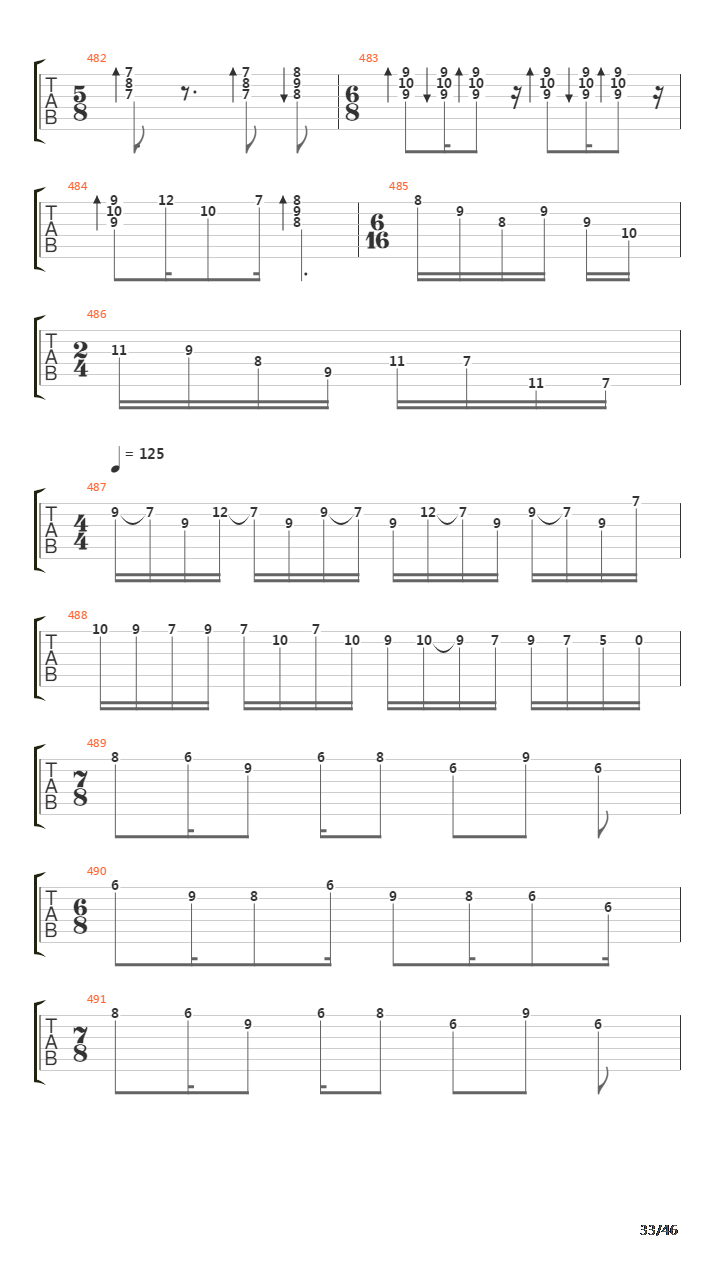 Octavarium吉他谱