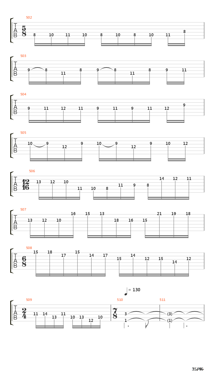 Octavarium吉他谱