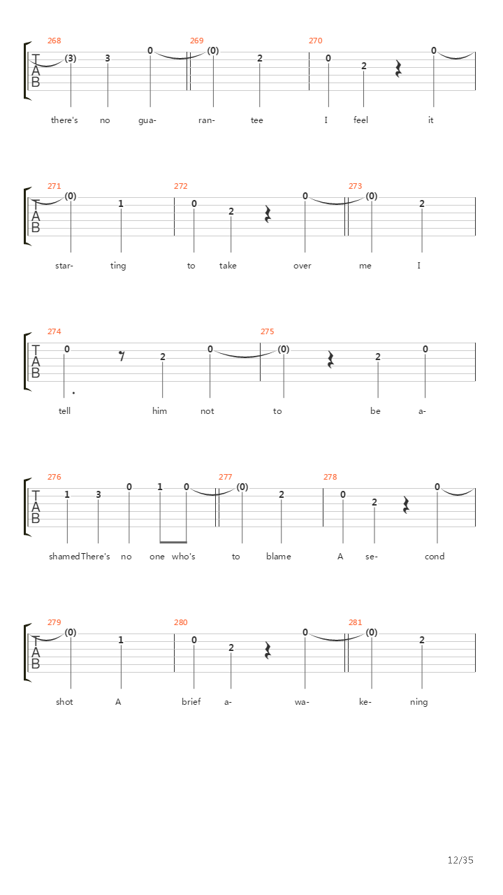 Octavarium吉他谱