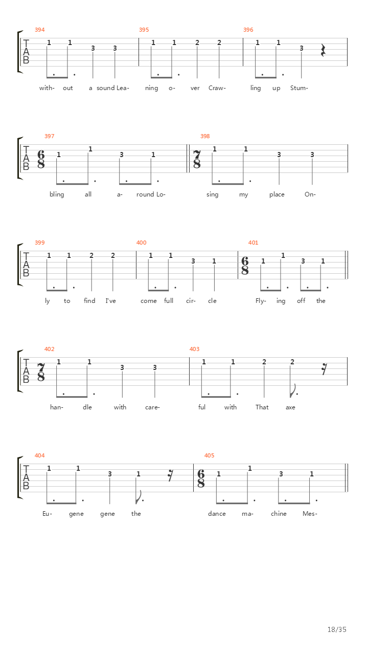 Octavarium吉他谱