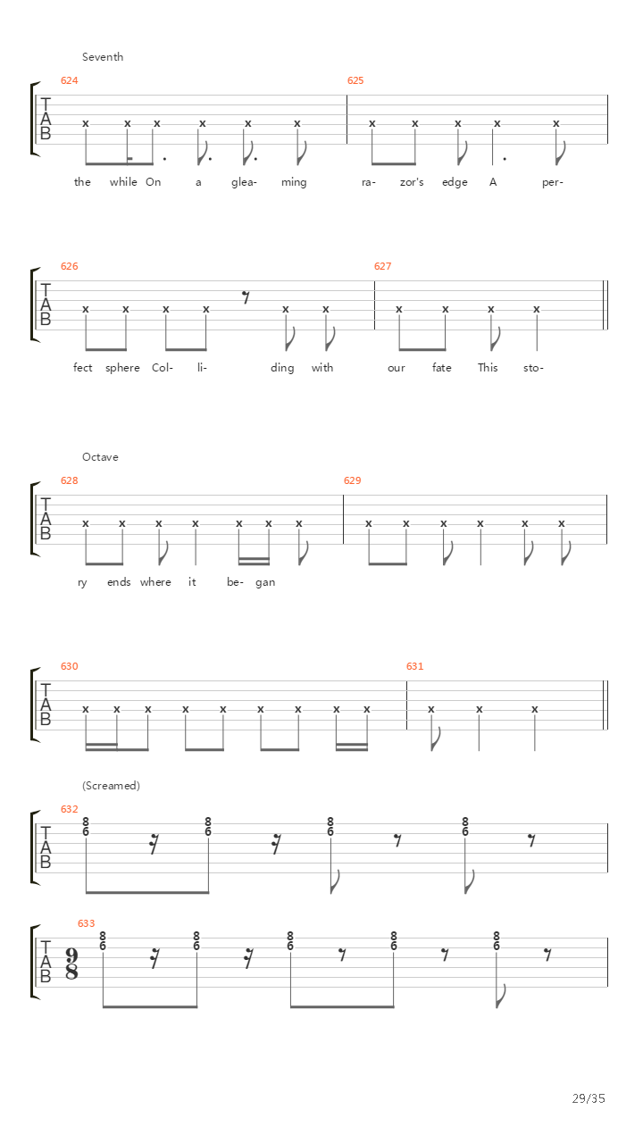 Octavarium吉他谱