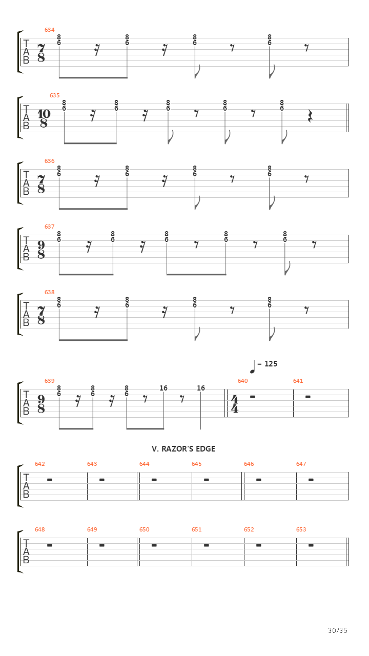 Octavarium吉他谱