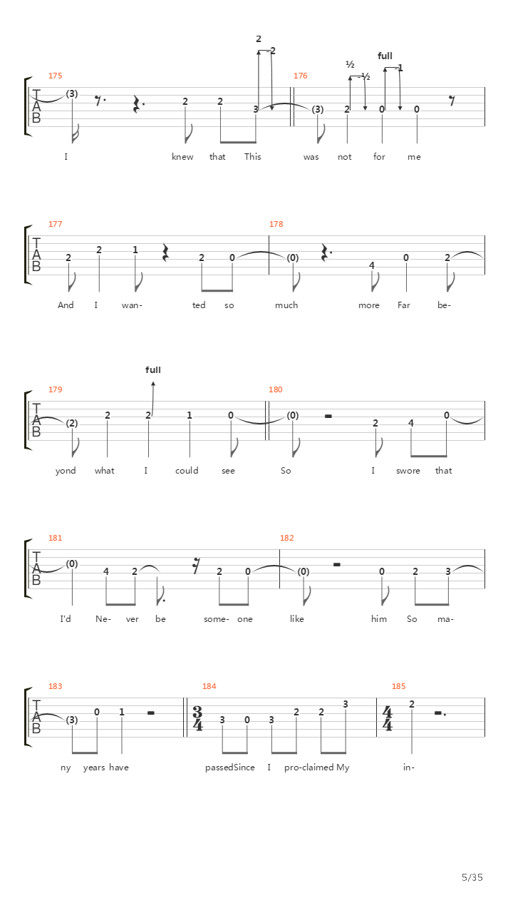 Octavarium吉他谱