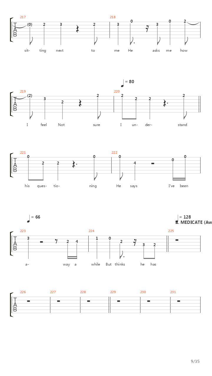 Octavarium吉他谱