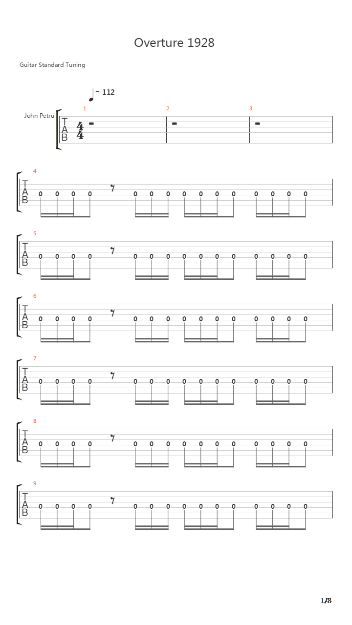 Overture 1928吉他谱