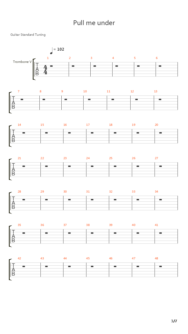 Pull Me Under吉他谱