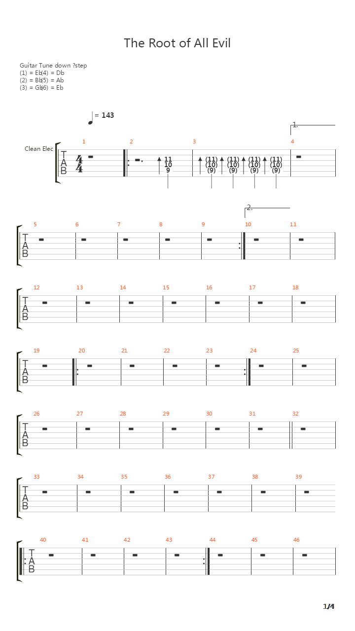 Root Of All Evil吉他谱