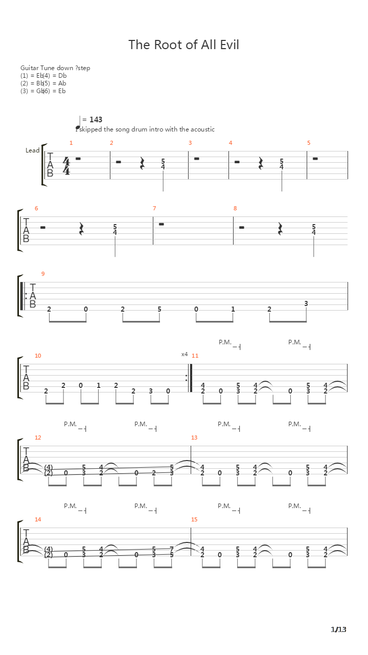 Root Of All Evil吉他谱