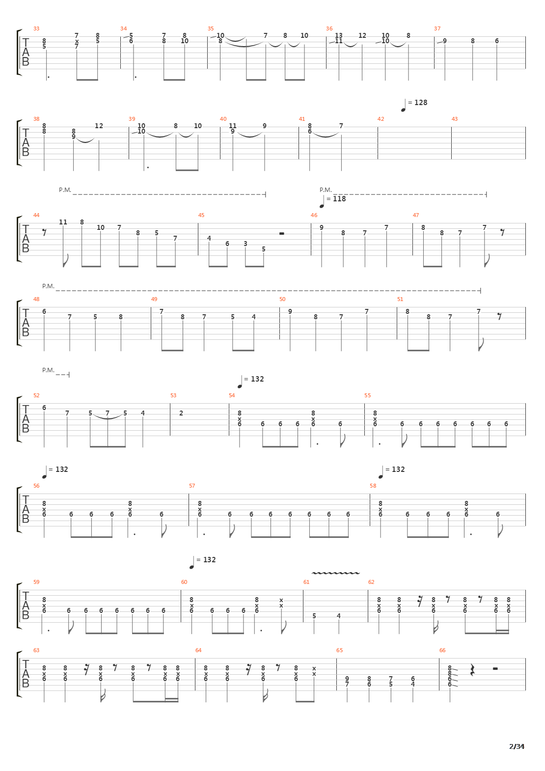 Six Degrees Of Inner Turbulence吉他谱