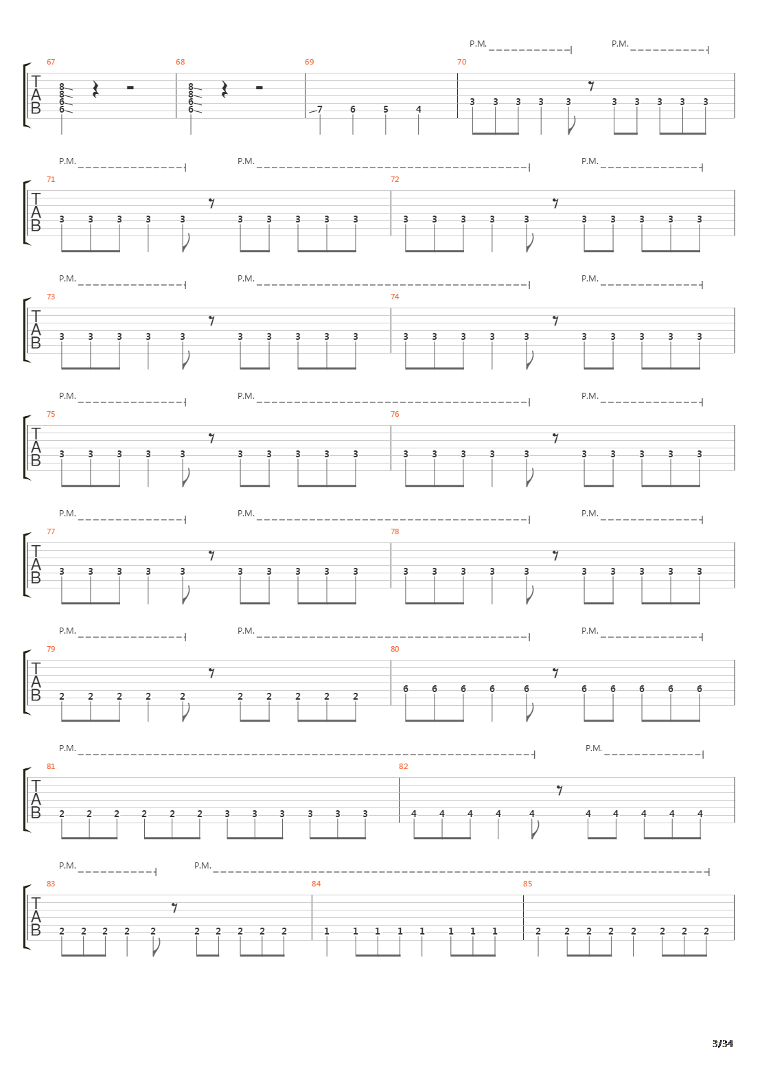 Six Degrees Of Inner Turbulence吉他谱