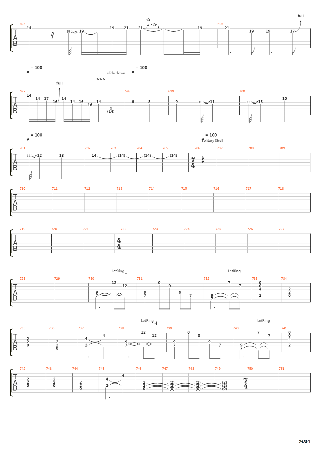 Six Degrees Of Inner Turbulence吉他谱