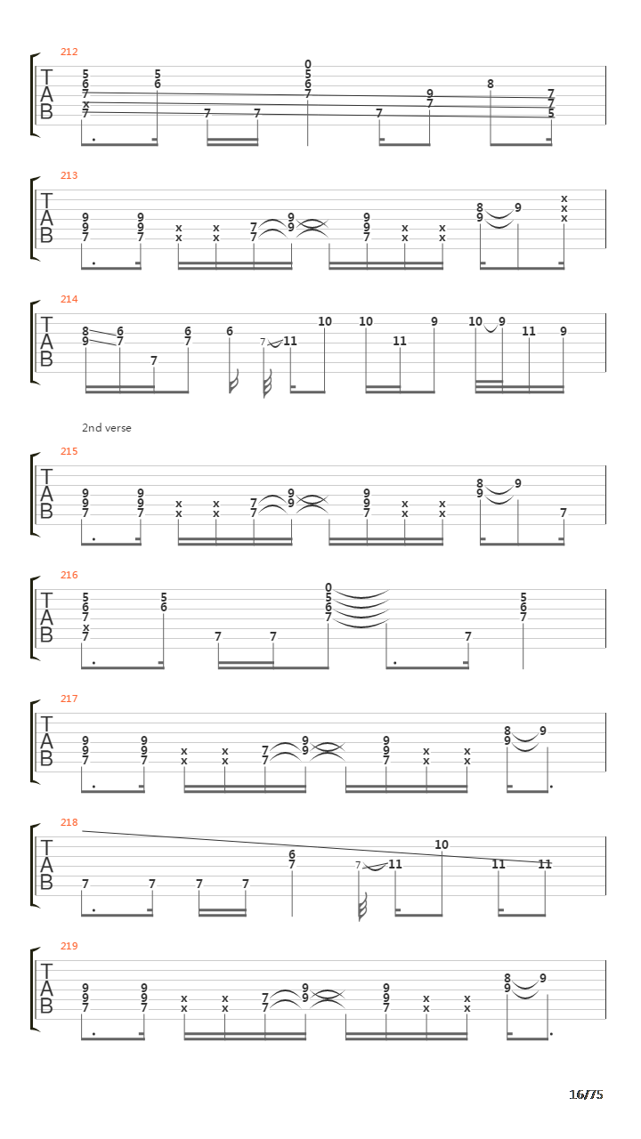 Six Degrees Of Inner Turbulence吉他谱