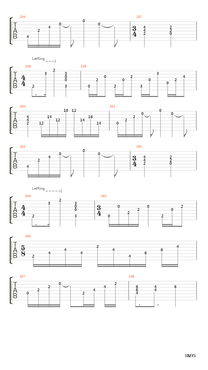 Six Degrees Of Inner Turbulence吉他谱