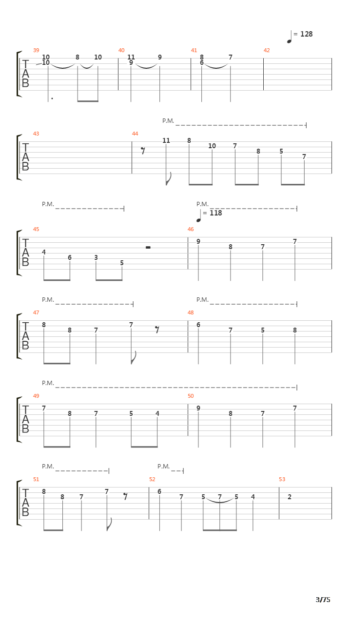 Six Degrees Of Inner Turbulence吉他谱