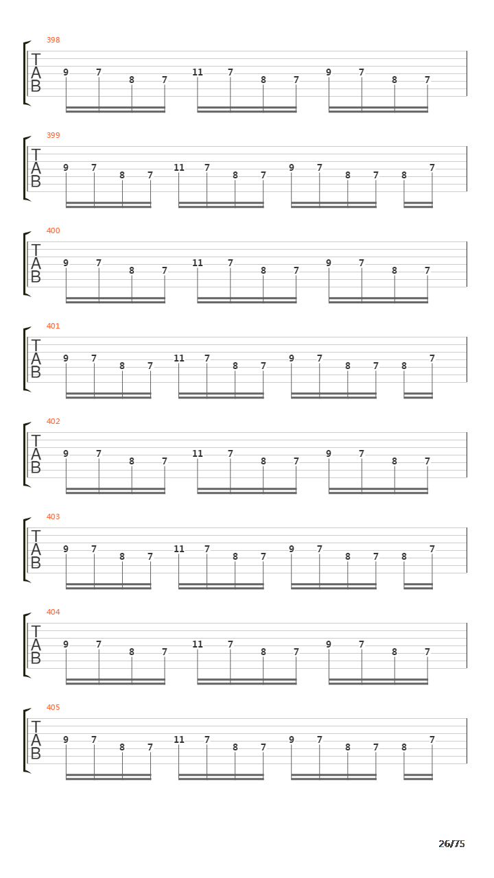 Six Degrees Of Inner Turbulence吉他谱