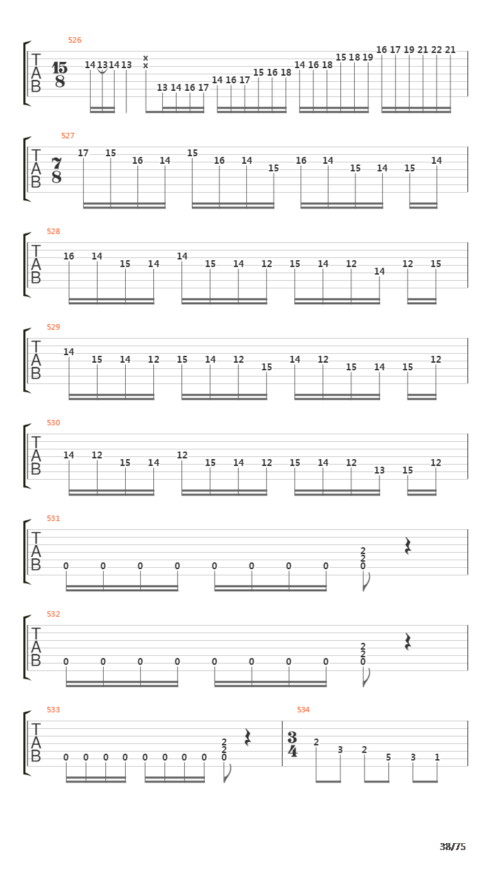 Six Degrees Of Inner Turbulence吉他谱