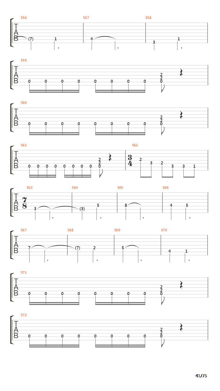 Six Degrees Of Inner Turbulence吉他谱