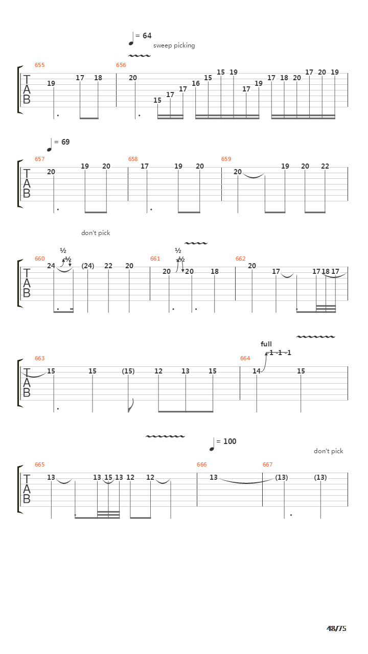 Six Degrees Of Inner Turbulence吉他谱