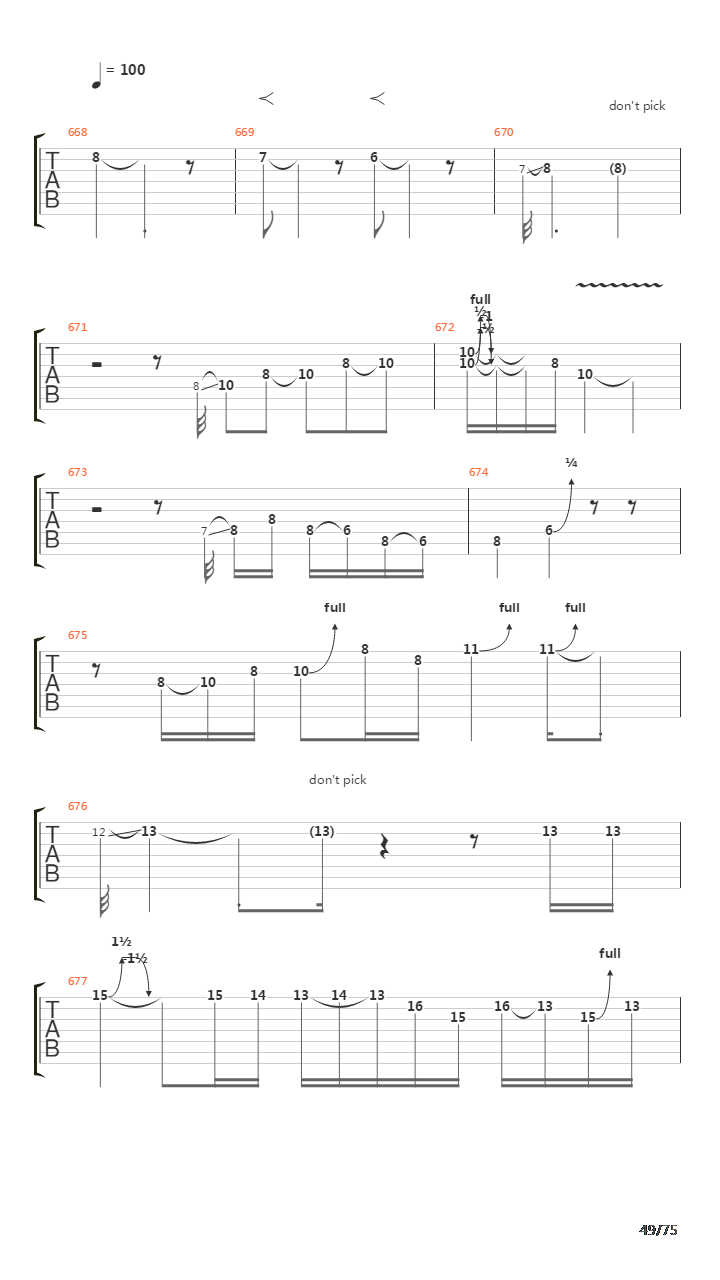 Six Degrees Of Inner Turbulence吉他谱