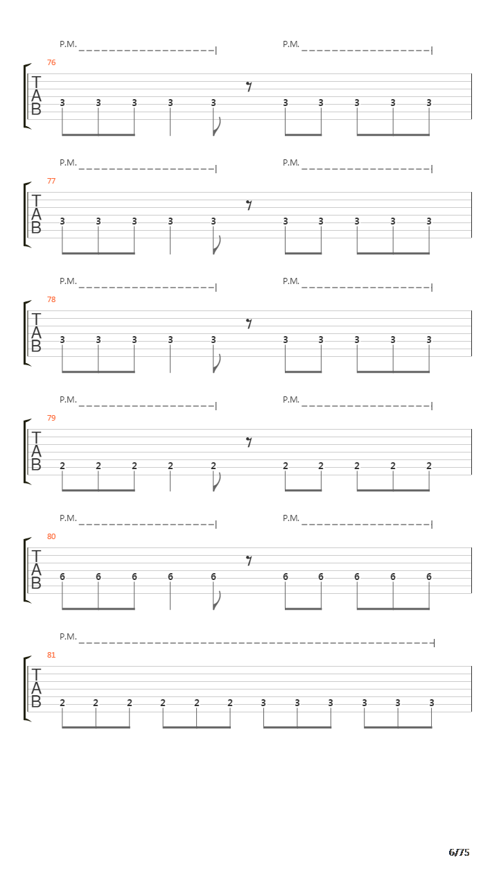 Six Degrees Of Inner Turbulence吉他谱