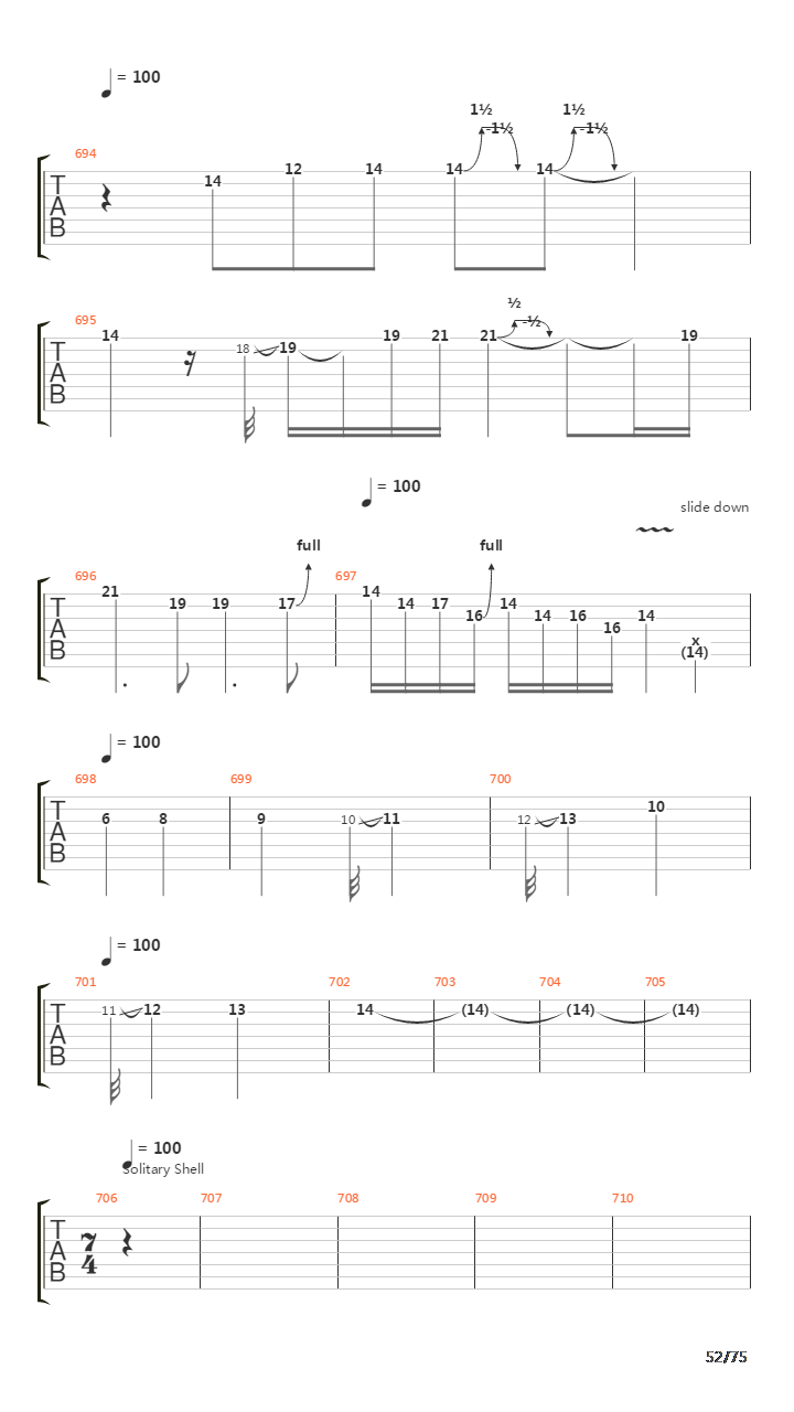 Six Degrees Of Inner Turbulence吉他谱