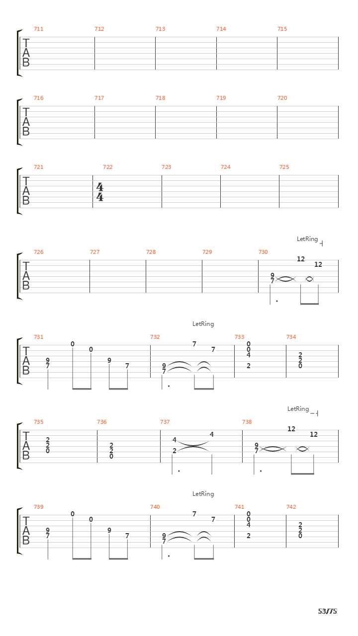 Six Degrees Of Inner Turbulence吉他谱