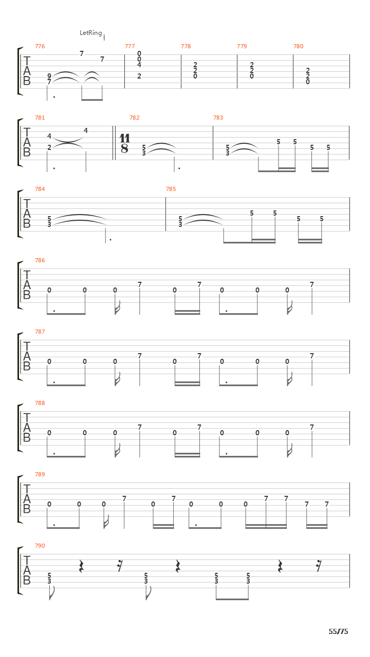 Six Degrees Of Inner Turbulence吉他谱